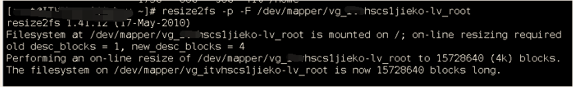 服务器磁盘空间扩容整理 pv vg lv resize2fs_ 服务器_05