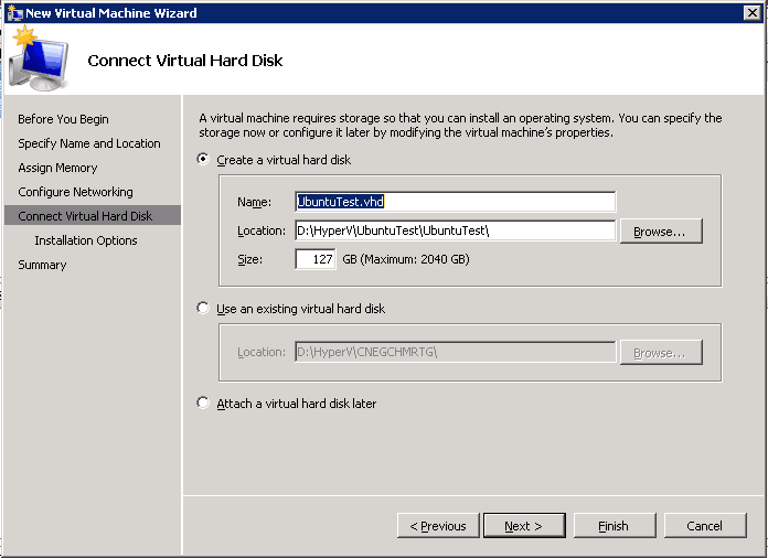 Server 2008 R2 Hyper-V安装Ubuntu(linux)_Hyper_06