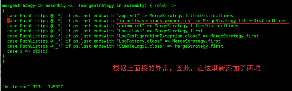 sbt  assembly编译打包时报: deduplicate: different file contents found in the following:_ assembly_02