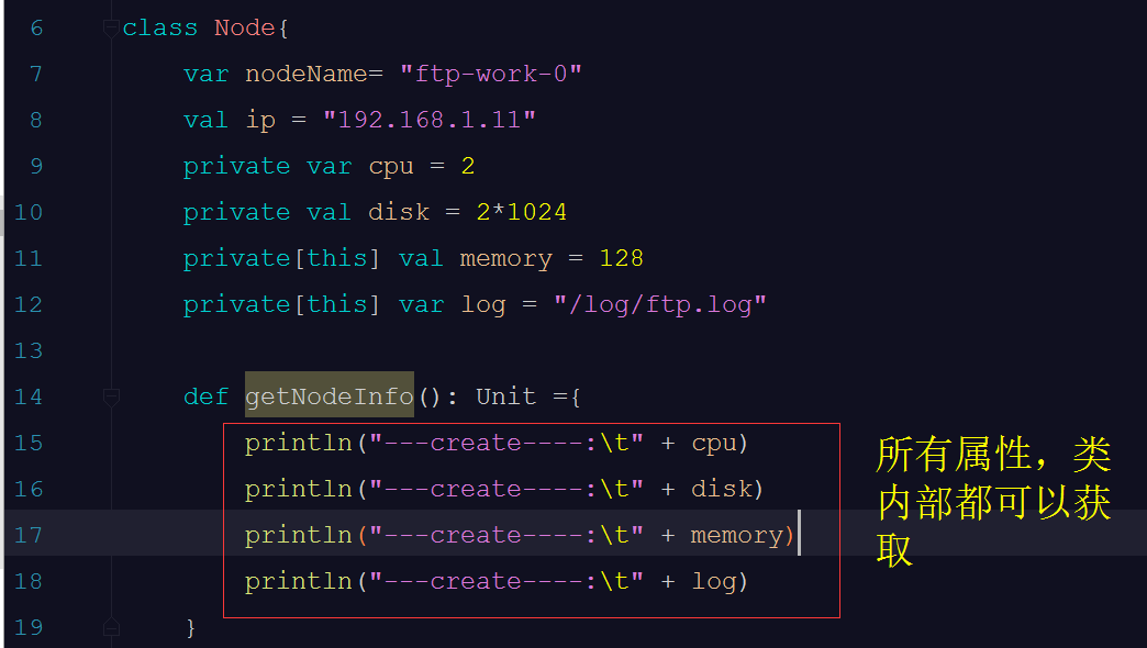 每天学一点Scala之class 成员属性 修饰符  _ var