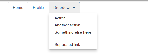 bootstrap-带下拉菜单的标签页_下拉菜单