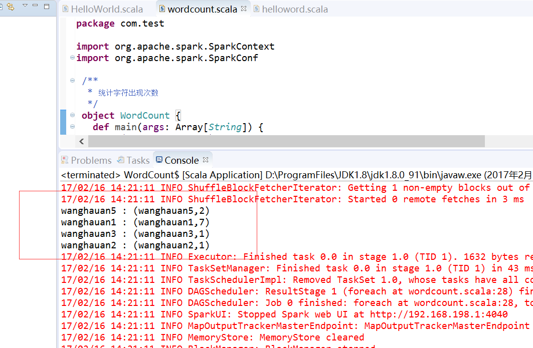 搭建scala 开发spark程序环境及实例演示_spark_06