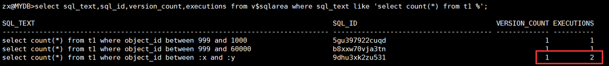 Oracle绑定变量窥探_Oracle_04