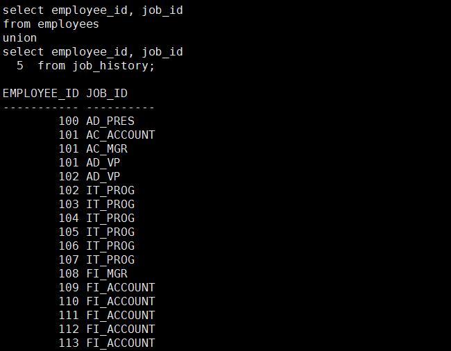  SQL基础之使用集合运算符进行多表查询（十二）_SQL_03