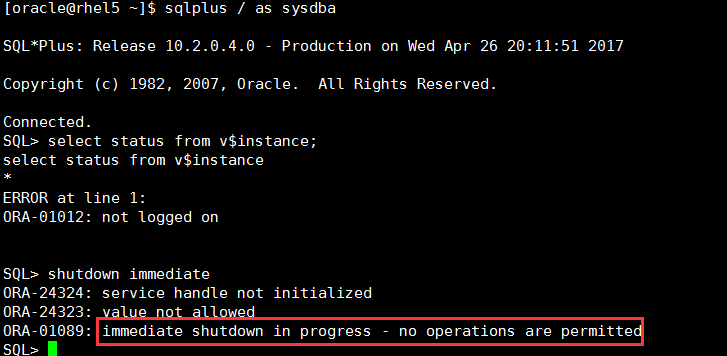 Oracle 关闭(shutdown immediate)时hang住_Oracle_02