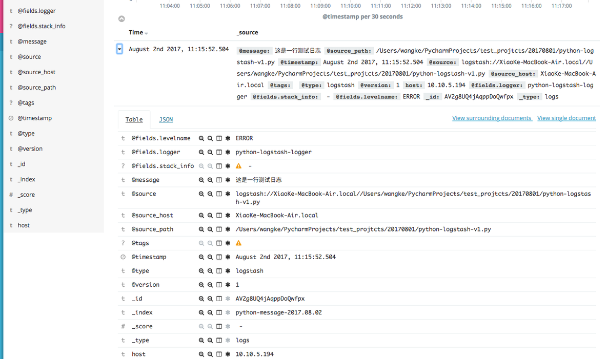 使用python logging 模块将日志打印到Logstash_elk