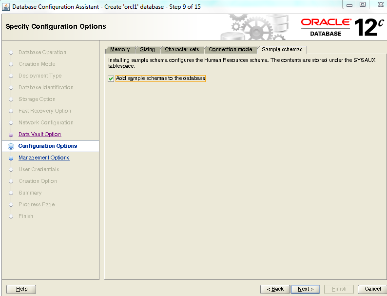 Oracle 12.2安装示例schema_Schema_02