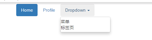 bootstrap-带下拉菜单的胶囊式标签页_胶囊式