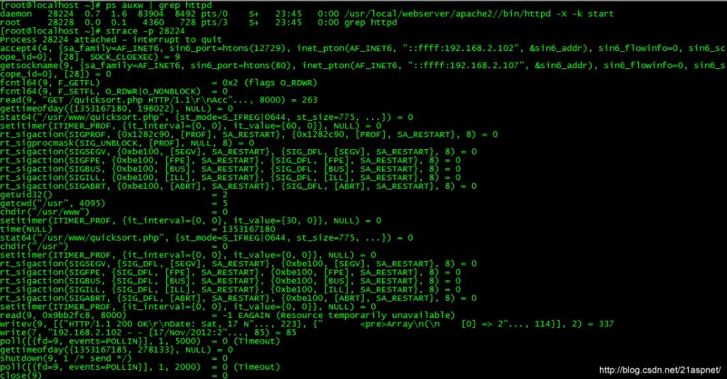 使用strace查看C语言的php源码_linux