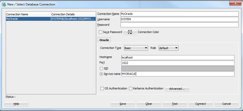 登录 Oracle SQL Developer_developer