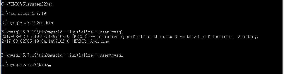 win10 安装mysql-5.7.19-winx64 _win10 _04