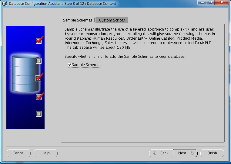 Oracle 12.2安装示例schema_Schema